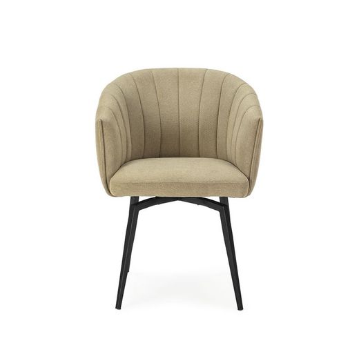 Poltrona girevole, 60 x 60 x 81 cm, in tessuto verde | Collezione Enka