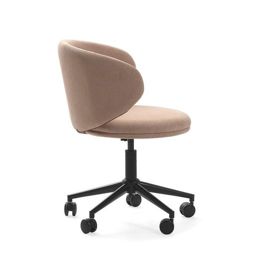 Poltrona girevole, 60 x 60,5 x 83 cm, in tessuto rosa | Collezione Rush