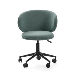 Poltrona girevole, 60 x 60,5 x 83 cm, in tessuto verde | Collezione Rush