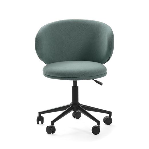 Poltrona girevole, 60 x 60,5 x 83 cm, in tessuto verde | Collezione Rush