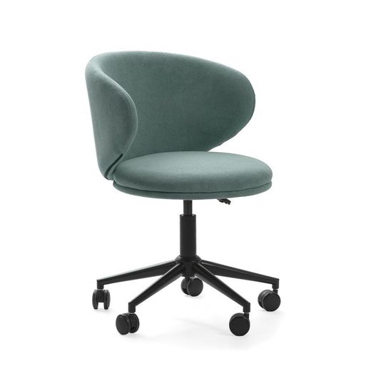 Poltrona girevole, 60 x 60,5 x 83 cm, in tessuto verde | Collezione Rush