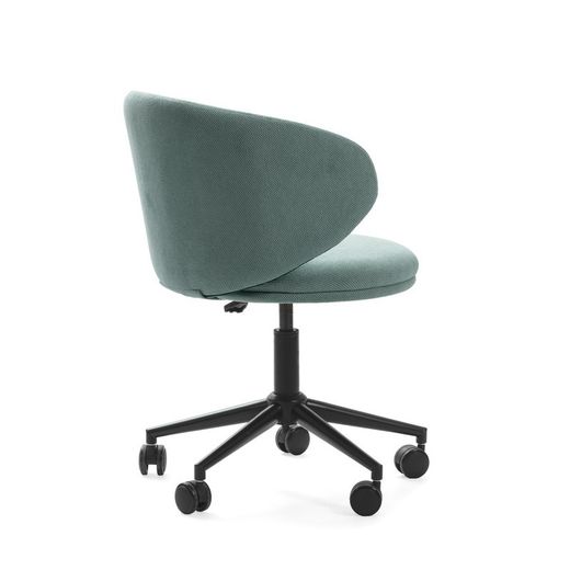 Poltrona girevole, 60 x 60,5 x 83 cm, in tessuto verde | Collezione Rush