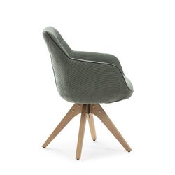 Sillón giratorio, 61,5 x 62 x 83,5 cm, de tejido  en verde | Colección Donatelo