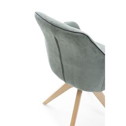 Sillón giratorio, 61,5 x 62 x 83,5 cm, de tejido  en verde | Colección Donatelo