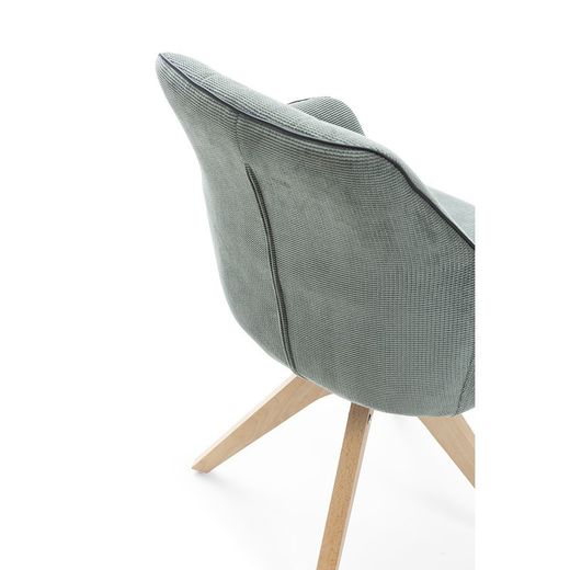Sillón giratorio, 61,5 x 62 x 83,5 cm, de tejido  en verde | Colección Donatelo