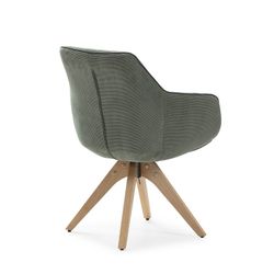 Sillón giratorio, 61,5 x 62 x 83,5 cm, de tejido  en verde | Colección Donatelo