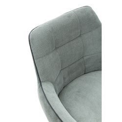 Sillón giratorio, 61,5 x 62 x 83,5 cm, de tejido  en verde | Colección Donatelo