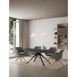 Sillón giratorio, 61,5 x 62 x 83,5 cm, de tejido  en verde | Colección Donatelo