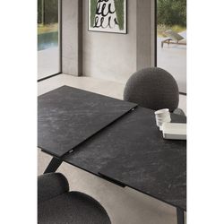 Poltrona girevole, 62 x 60 x 90 cm, in tessuto grigio scuro | Collezione Dario
