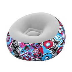 Canapé Gonflable Bestway 112x112x66 cm Surface Flocée Motif Floral