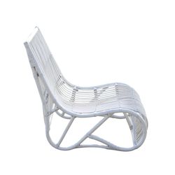 Poltrona da giardino, 61 x 94 x 85 cm, in rattan bianco | Collezione Pure