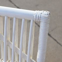 Poltrona da giardino, 61 x 94 x 85 cm, in rattan bianco | Collezione Pure