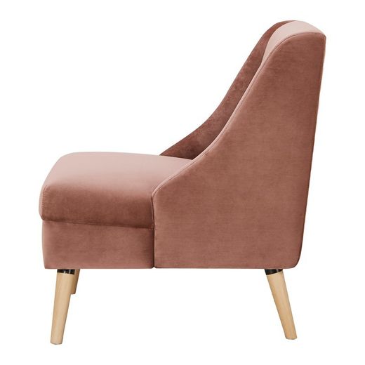 Sillón, 68 x 78 x 84 cm, tapizado rosa |  Colección Rogar