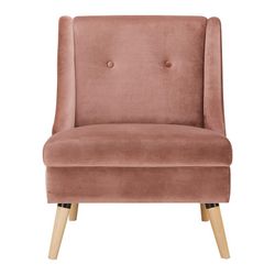 Sillón, 68 x 78 x 84 cm, tapizado rosa |  Colección Rogar