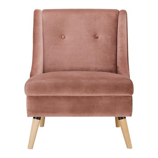 Sillón, 68 x 78 x 84 cm, tapizado rosa |  Colección Rogar