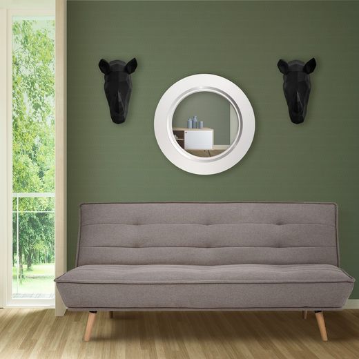 Divano letto, 194 x 95 x 89 cm, rivestimento marrone | Collezione Hufranch
