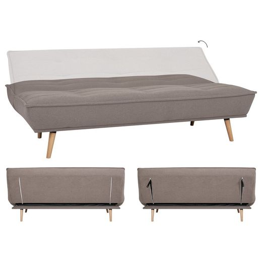 Divano letto, 194 x 95 x 89 cm, rivestimento marrone | Collezione Hufranch
