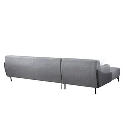 Divano con Chaise Longue a Sinistra, 300 x 90/175 x 80 cm, 3 posti grigio con cuscini | Collezione Puglia Pärumm