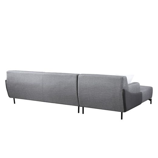 Divano con Chaise Longue a Sinistra, 300 x 90/175 x 80 cm, 3 posti grigio con cuscini | Collezione Puglia Pärumm