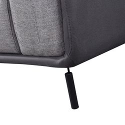 Divano con Chaise Longue a Sinistra, 300 x 90/175 x 80 cm, 3 posti grigio con cuscini | Collezione Puglia Pärumm