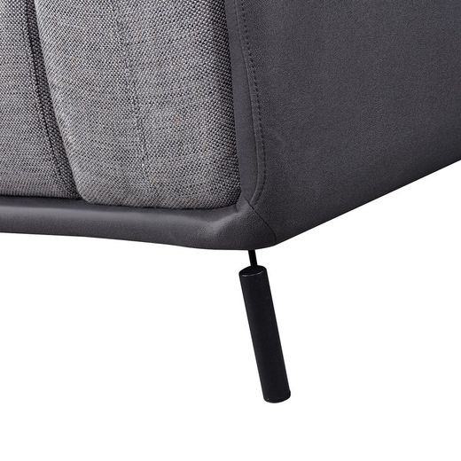 Divano con Chaise Longue a Sinistra, 300 x 90/175 x 80 cm, 3 posti grigio con cuscini | Collezione Puglia Pärumm