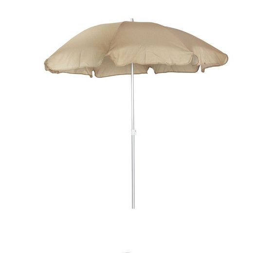 Sombrilla, 180 cm Ř, de loneta en beige y blanco | Colección Gandía