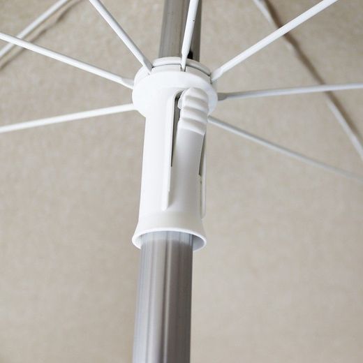 Sombrilla, 180 cm Ř, de loneta en beige y blanco | Colección Gandía