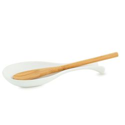 Soporte para cuchara, 24 x 10 x 3 cm, de cerámica en blanco | Colección Spoon