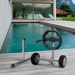Kokido Thor 59x72 cm Abdeckrollo-Ständer mit Rädern für eingelassene Pools