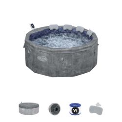 Spa inflável Bestway Lay-Z-Spa Carrara Smart AirJet Ø170 cm cinza pedra