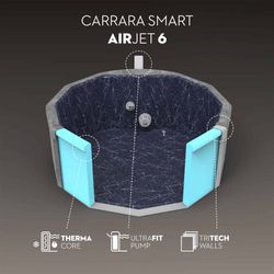 Spa inflável Bestway Lay-Z-Spa Carrara Smart AirJet Ø170 cm cinza pedra