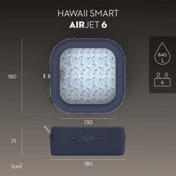 Spa inflável Bestway Lay-Z-Spa Hawaii 180x180x71 cm, 140 jatos, azul e branco