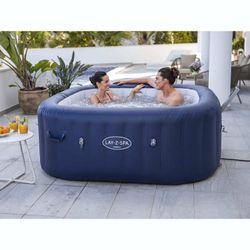 Spa inflável Bestway Lay-Z-Spa Hawaii 180x180x71 cm, 140 jatos, azul e branco