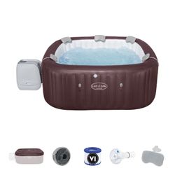 Jacuzzi Gonfiabile Bestway Lay-Z-Spa Maldives Smart Luxe 201x201x80 cm per 5-7 Persone con Airjet e App