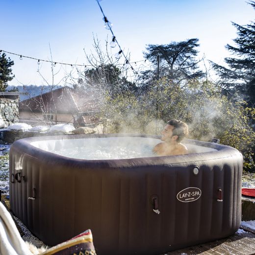 Jacuzzi Gonfiabile Bestway Lay-Z-Spa Maldives Smart Luxe 201x201x80 cm per 5-7 Persone con Airjet e App