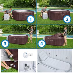 Jacuzzi Gonfiabile Bestway Lay-Z-Spa Maldives Smart Luxe 201x201x80 cm per 5-7 Persone con Airjet e App