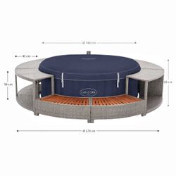 Spa Gonflable Bestway Lay-Z-Spa Miami Energy-Efficient AirJet Ø180 + Revêtement K2O Full