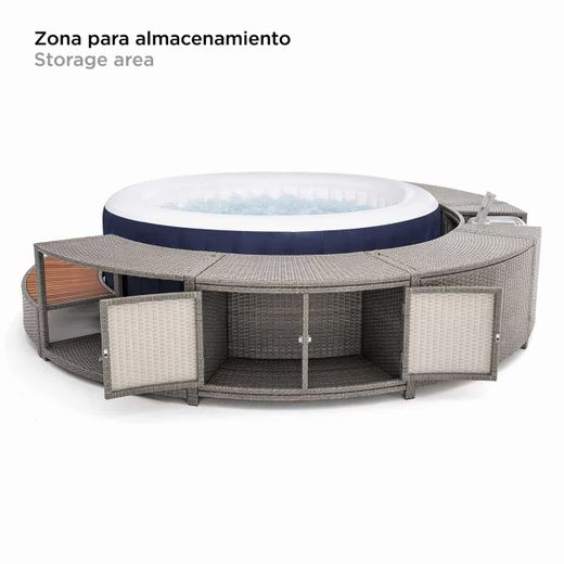 Spa Gonflable Bestway Lay-Z-Spa Miami Energy-Efficient AirJet Ø180 + Revêtement K2O Full