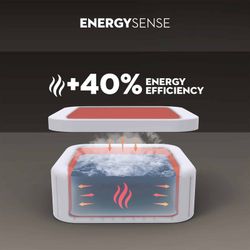 Jacuzzi gonflable Bestway Lay-Z-Spa San Francisco MaxHold EnergySense Smart Luxe HydroJet Pro 7 gris