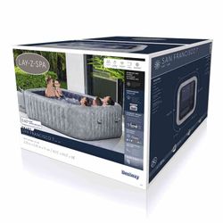 Jacuzzi gonflable Bestway Lay-Z-Spa San Francisco MaxHold EnergySense Smart Luxe HydroJet Pro 7 gris