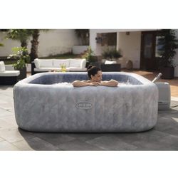 Jacuzzi gonflable Bestway Lay-Z-Spa San Francisco MaxHold EnergySense Smart Luxe HydroJet Pro 7 gris