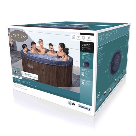 Jacuzzi gonfiabile Bestway Lay-Z-Spa Toronto ThermaCore Smart AirJet 180 getti Ø190x70 cm