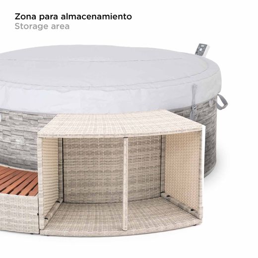 Spa hinchable Bestway Vancouver AirJet + revestimiento K2O Half Surround