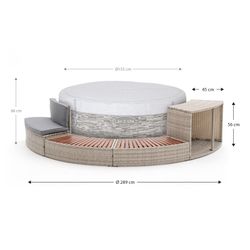 Spa hinchable Bestway Vancouver AirJet + revestimiento K2O Half Surround