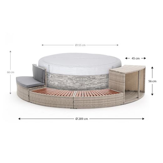 Spa hinchable Bestway Vancouver AirJet + revestimiento K2O Half Surround