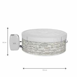 Spa Inflável Bestway Lay-Z-Spa Vancouver Ø155x60 cm Plástico Cinza para 3-5 Pessoas