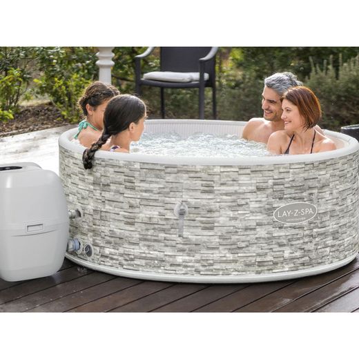 Spa Inflável Bestway Lay-Z-Spa Vancouver Ø155x60 cm Plástico Cinza para 3-5 Pessoas