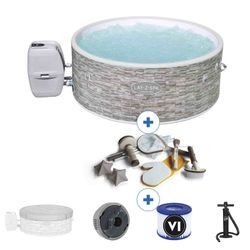 Jacuzzi Gonflable Bestway Lay-Z-Spa Vancouver Ø155x60 cm Résine-Plastique Gris-Beige