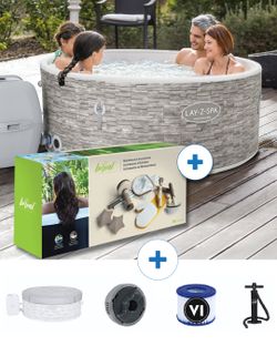 Spa Inflável Bestway Lay-Z-Spa Vancouver Ø155x60 cm Resina-Plástico Cinza-Bege