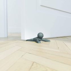 Sujetador de puerta, 15 x 11 x 6 cm, de caucho termoplástico en gris | Colección Buddy